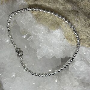 Silver Mini Beaded Stretch Layering Bracelet The Yogi Stretch Collection